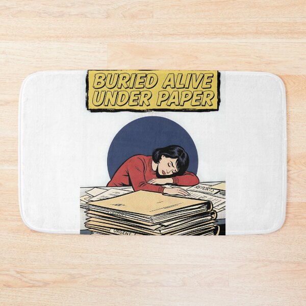 Item preview, Buried Alive Under Paper Minimalist Comic Poster designed and sold by DuckOddity.