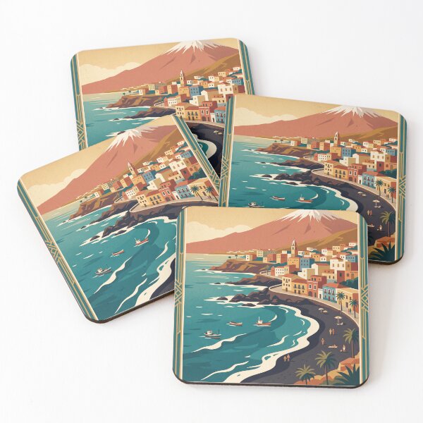 Item preview, Puerto de la Cruz Vintage Travel Poster designed and sold by Bomax121.