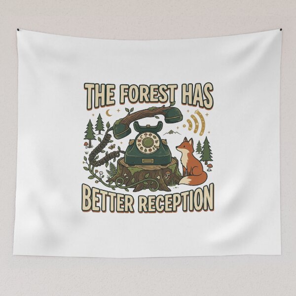 Item preview, Forest Has Better Reception Retro Telephone designed and sold by WonderLayer.