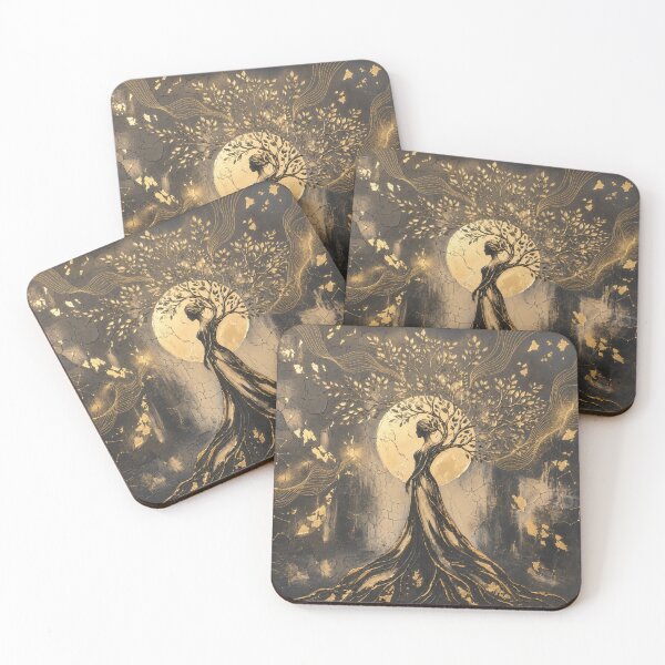 Item preview, Golden Silhouette Dream Mouse pad designed and sold by Designertanya.
