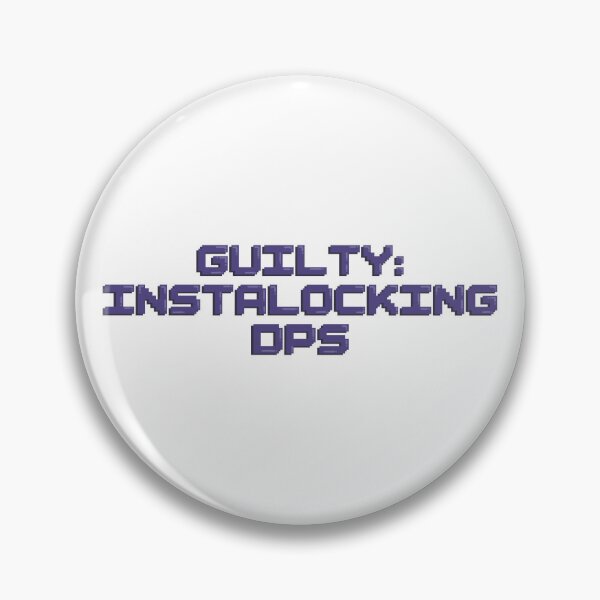 Item preview, Guilty: Instalocking DPS Gaming Quote Pixel Art Decal designed and sold by alexmaushaus.