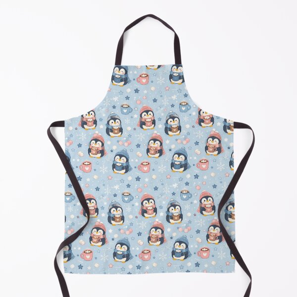 Item preview, Cute Penguin Winter Cocoa Pattern | Cozy Kawaii Snow Aesthetic designed and sold by Soft Berry Studio.
