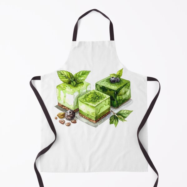 Item preview, Japanese Matcha Cake Watercolor Painting designed and sold by BetweenForms.