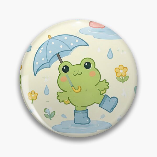 Item preview, Cute Frog Spring Rain Boots Pattern | Cozy Kawaii Rainy Day designed and sold by Soft Berry Studio.