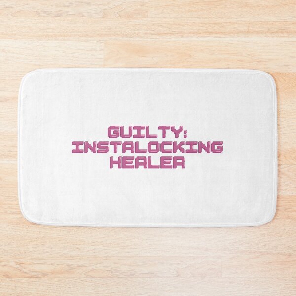 Item preview, Guilty: Instalocking Healer Gaming Quote Pixel Art Decal designed and sold by alexmaushaus.