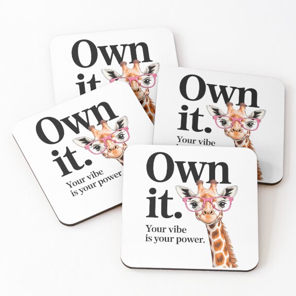 Item preview, Cute Giraffe with Glasses - Own It Quote designed and sold by BumbleBloom7.