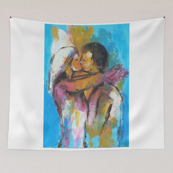 Item preview, Colorful Kiss – Acrylic Painting designed and sold by MiCarmoart.