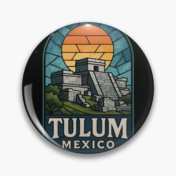 Item preview, Tulum Mexico Mayan Ruins Stained Glass Art designed and sold by TomFrontierArt.