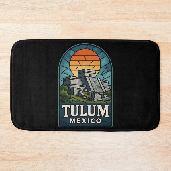 Item preview, Tulum Mexico Mayan Ruins Stained Glass Art designed and sold by TomFrontierArt.