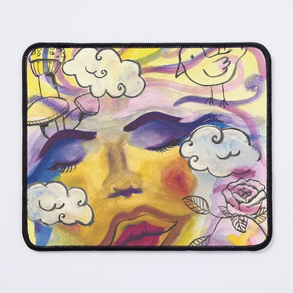 Item preview, Surreal Warm Yellow Cloud Dream Messy Mixed Media designed and sold by BOKEbyTC.