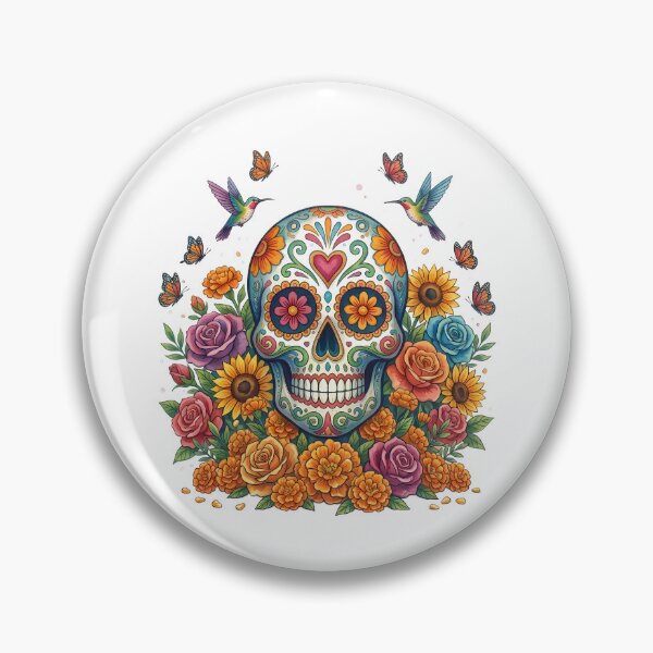 Item preview, Dia De Los Muertos Sugar Skull Cross  designed and sold by BetweenForms.