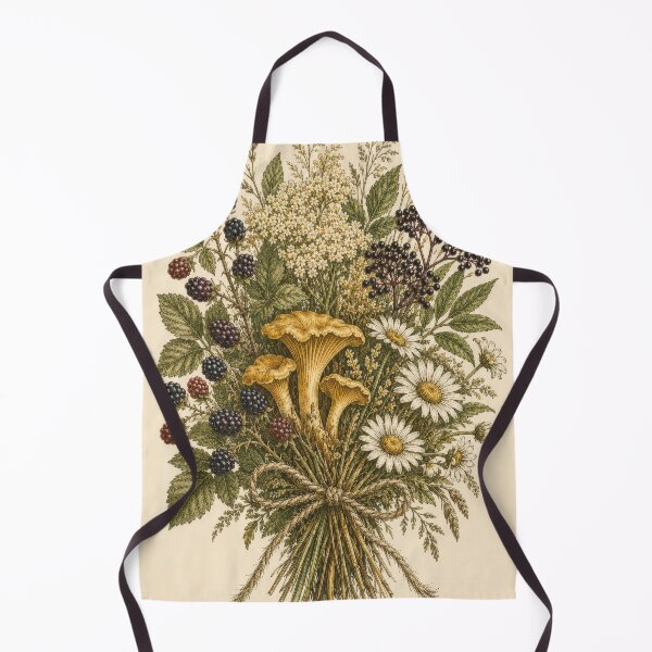Item preview, Summer Forager's Bundle - Wild Berry & Chanterelle Botanical Engraving designed and sold by ForageKitchen.