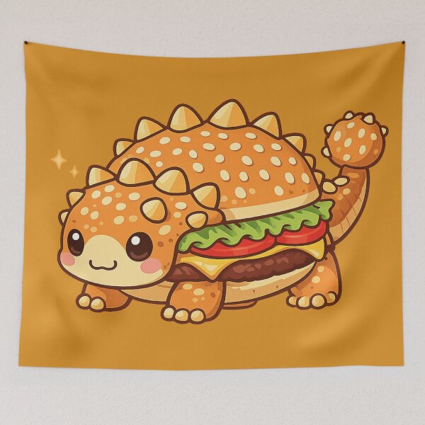 Item preview, Cute Burger Dinosaur Kawaii Food designed and sold by MarlonOspinaStore.