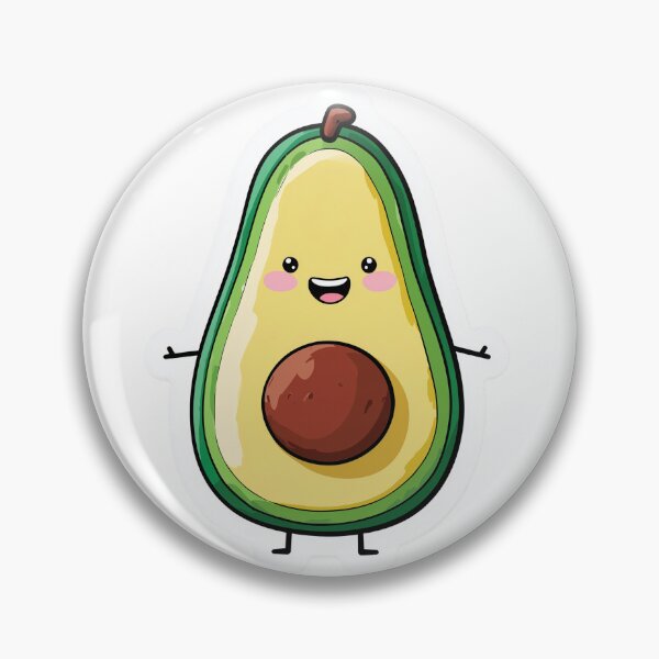 Item preview, Cute Avocado Kawaii Happy Foodie Vegan designed and sold by StickerMan17.
