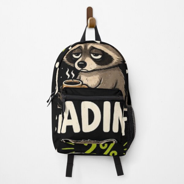 Item preview, Loading... Social Battery 2% Funny Introvert Raccoon Meme Cute Coffee Sticker designed and sold by TulipsArtDesigns .