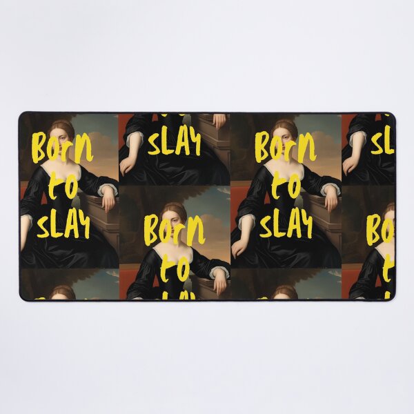 Item preview, Vintage Classical Woman Artwork ft. Empowering Quote: "Born to Slay" designed and sold by SpringTeaDesigns.