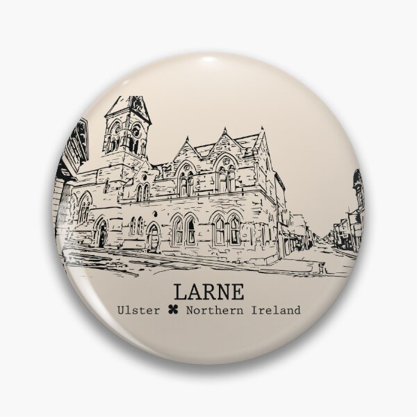 Item preview, Larne NI - Vintage Ink Cityscape designed and sold by Lakeric.