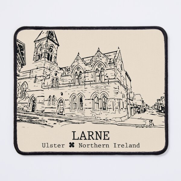 Item preview, Larne NI - Vintage Ink Cityscape designed and sold by Lakeric.