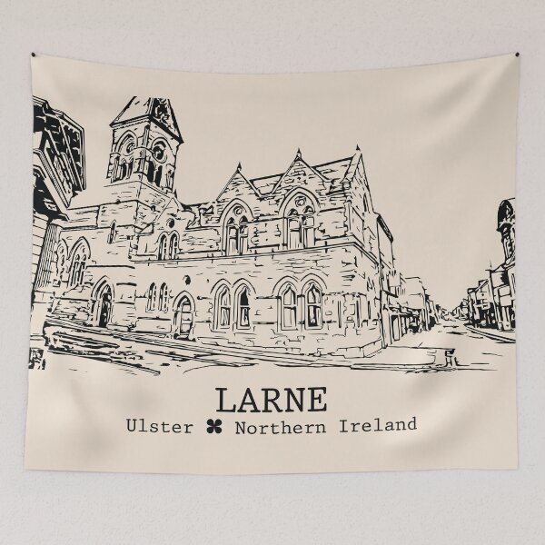 Item preview, Larne NI - Vintage Ink Cityscape designed and sold by Lakeric.