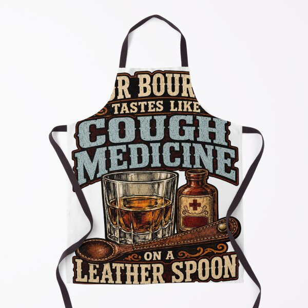 Item preview, Your Bourbon Tastes Like Cough Syrup on a Leather Spoon designed and sold by HenryJames, LLC.
