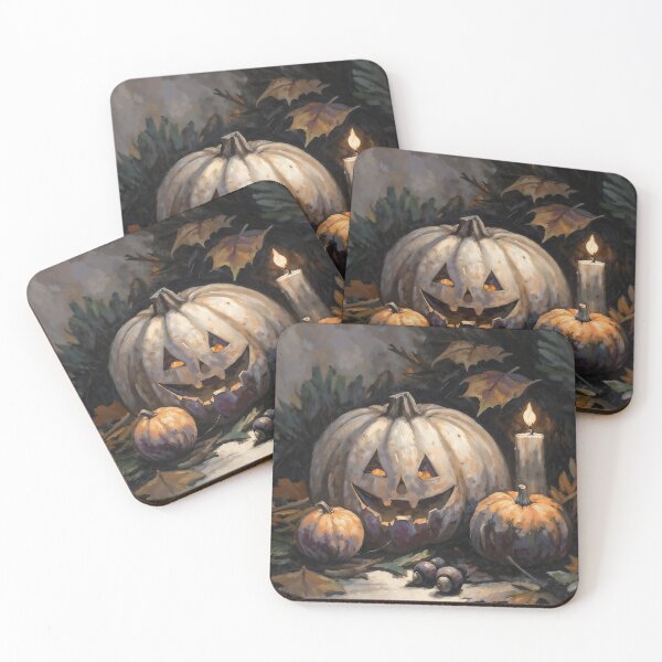 Item preview, Spooky Halloween Pumpkin Candle Fall Still Life designed and sold by DarkHolyQueen.