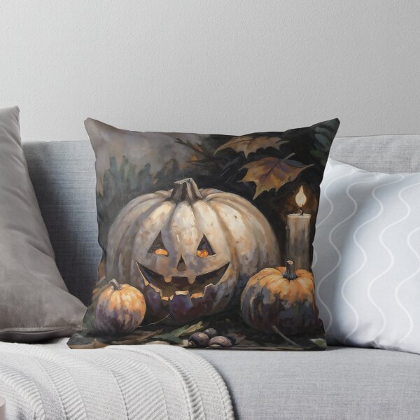 Item preview, Spooky Halloween Pumpkin Candle Fall Still Life designed and sold by DarkHolyQueen.