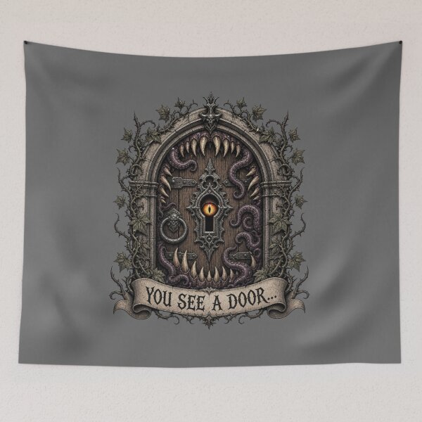 Item preview, You See A Door - Mimic Trap Dark Fantasy RPG Gear designed and sold by Dice_Goblin_Studio.