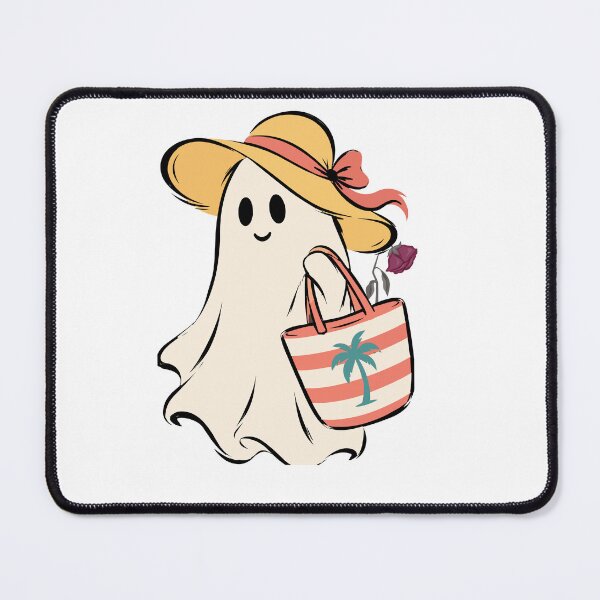 Item preview, Cute Summer Ghost with Beach Bag and Rose designed and sold by     Sela Art .