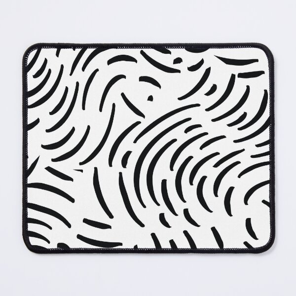 Item preview, Black and White Abstract Waves Pattern Illustration designed and sold by BetweenForms.