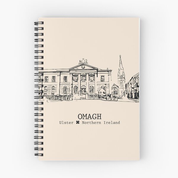 Item preview, Omagh NI - Vintage Ink Cityscape designed and sold by Lakeric.