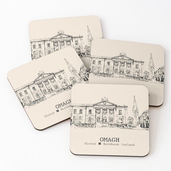Item preview, Omagh NI - Vintage Ink Cityscape designed and sold by Lakeric.