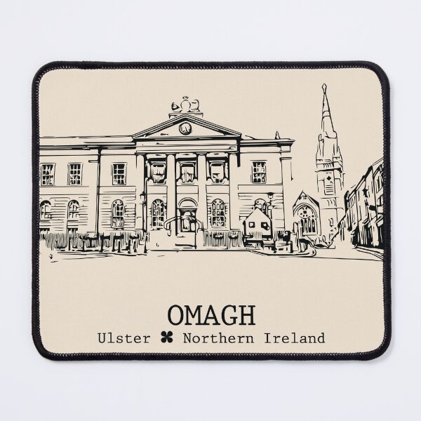 Item preview, Omagh NI - Vintage Ink Cityscape designed and sold by Lakeric.