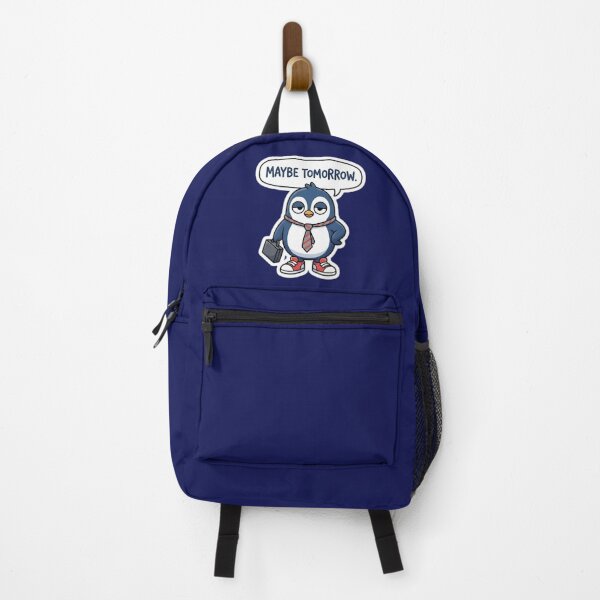 Item preview, Maybe Tomorrow - Unmotivated Penguin with Briefcase Sticker designed and sold by WowDezign.