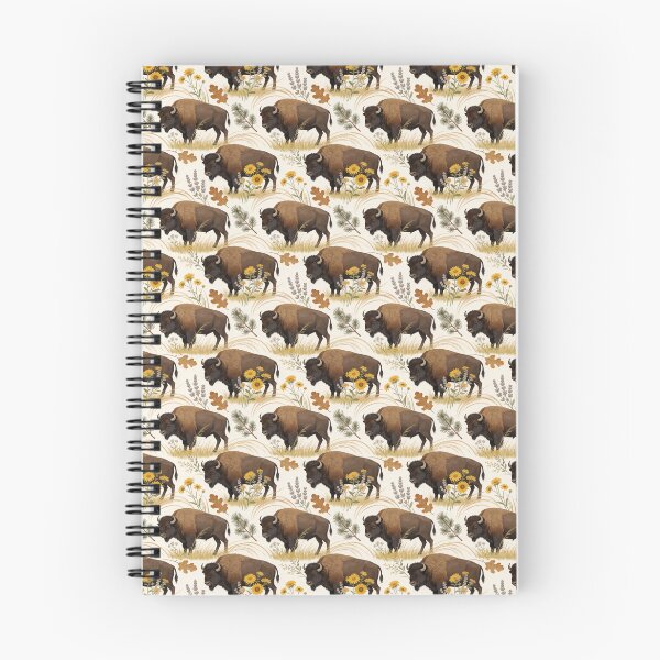 Item preview, Botanical Buffalo Seamless Pattern | Prairie Wildflowers & Meadow Floral Design designed and sold by fricostyle.