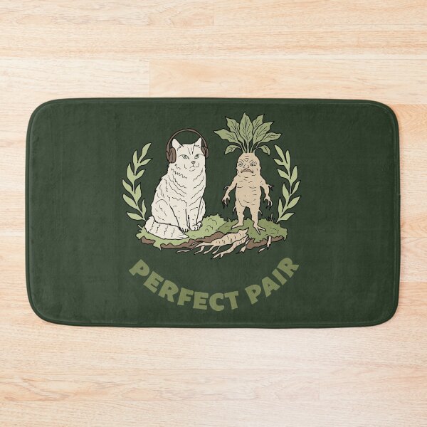Item preview, Forest Cat and Mandrake Root Perfect Pair Folk Art designed and sold by LeshanArt.