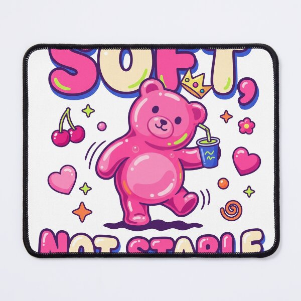 Item preview, Soft Not Stable Pink Gummy Bear designed and sold by WonderLayer.