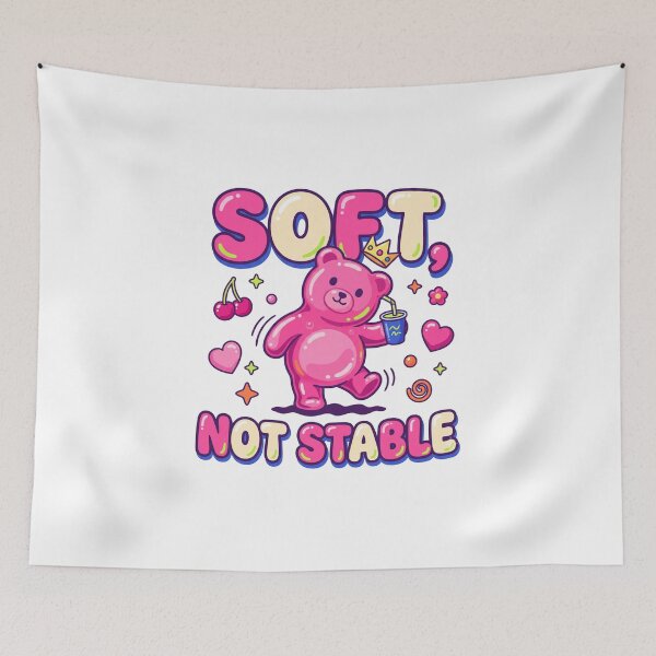 Item preview, Soft Not Stable Pink Gummy Bear designed and sold by WonderLayer.