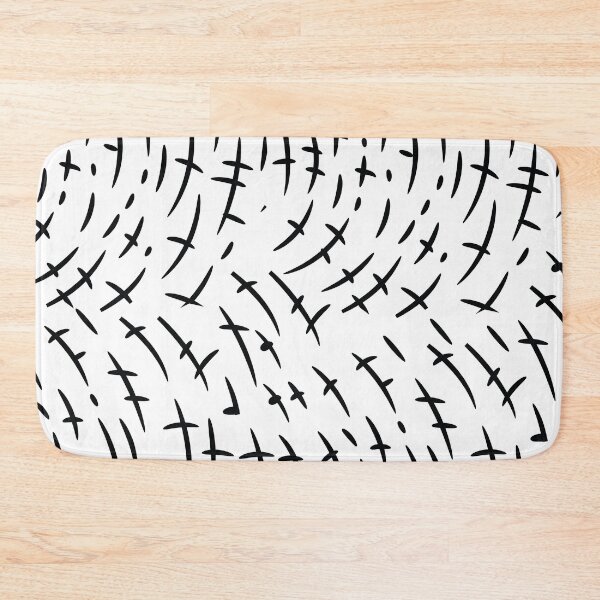 Item preview, Black and White Abstract Brushstroke Pattern Illustration designed and sold by BetweenForms.
