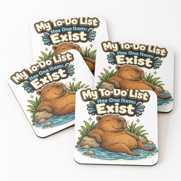 Item preview, Relaxed Capybara: My To-Do List is Exist designed and sold by Feral Feline.