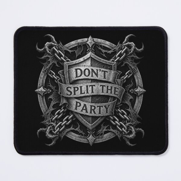 Item preview, Dont Split The Party - Medieval RPG Survival Merch designed and sold by Dice_Goblin_Studio.