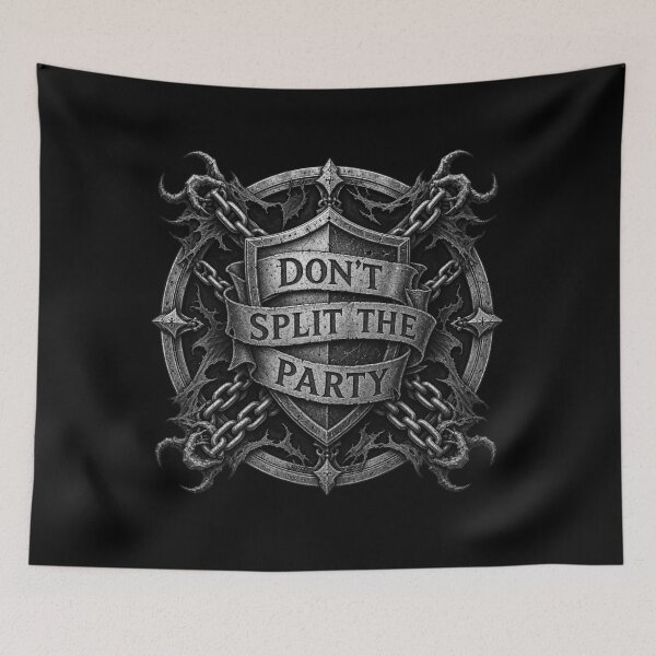 Item preview, Dont Split The Party - Medieval RPG Survival Merch designed and sold by Dice_Goblin_Studio.