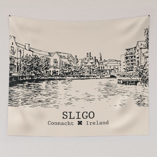 Item preview, Sligo IRL - Vintage Ink Cityscape designed and sold by Lakeric.