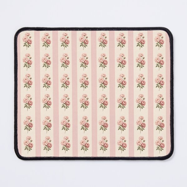 Item preview, Pink peony stripe vintage cottagecore design designed and sold by KLflorals.