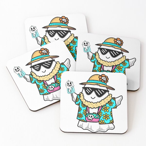 Item preview, Cool Summer Vacation Ghost in Hawaiian Shirt designed and sold by     Sela Art .