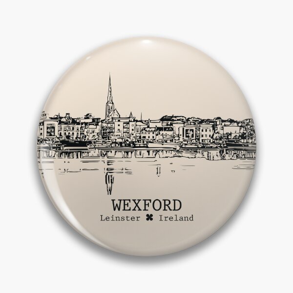 Artikelvorschau, Wexford IRL - Vintage Ink Cityscap entworfen und verkauft von Lakeric.