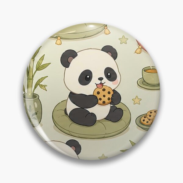 Item preview, Cute Panda Bamboo Tea Time Pattern | Cozy Kawaii Tea Aesthetic designed and sold by Soft Berry Studio.