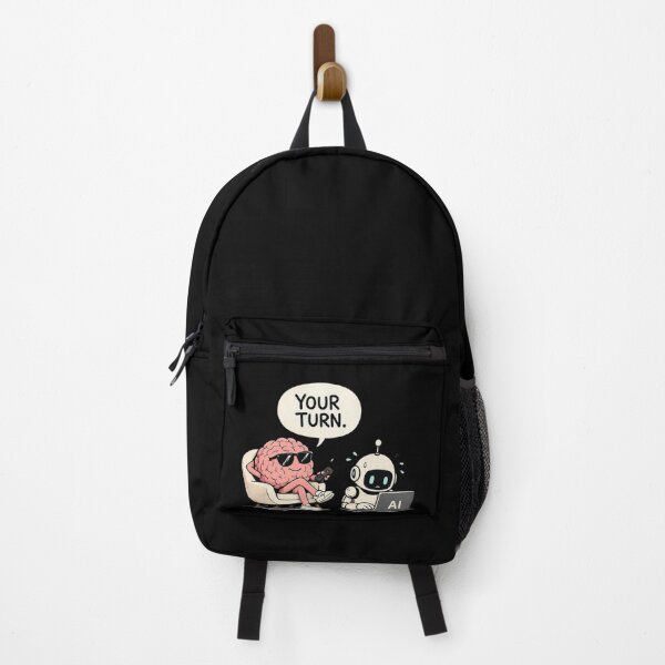 Item preview, Your Turn. | Funny AI Brain Cartoon | Overthinking Humor | Cute AI Robot Design designed and sold by Made You Smirk.