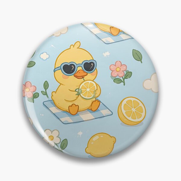 Item preview, Cute Duckling Summer Lemonade Pattern | Cozy Kawaii Sunshine designed and sold by Soft Berry Studio.