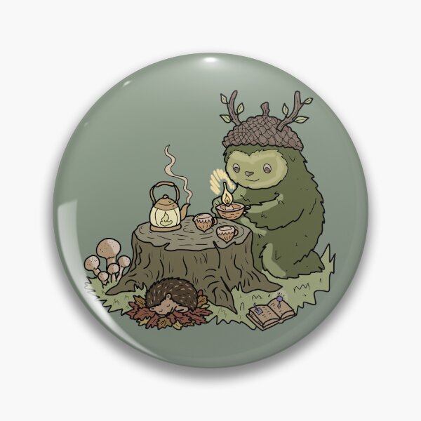 Item preview, Forest Spirit Goblincore Illustration with Sleeping Hedgehog  designed and sold by LeshanArt.