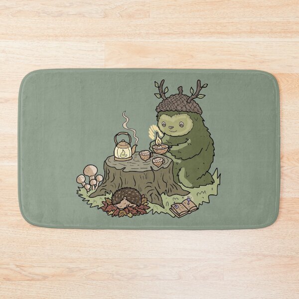 Item preview, Forest Spirit Goblincore Illustration with Sleeping Hedgehog  designed and sold by LeshanArt.